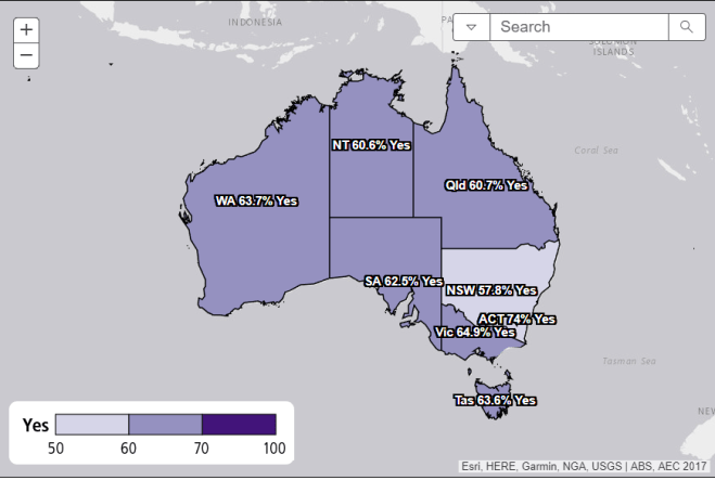 Response Map Same sex Marriage 2017